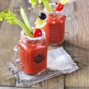 Bloody Mary Mason Jar Glasses - Set of 2