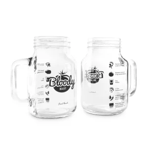 Bloody Mary Mason Jar Glasses - Set of 2