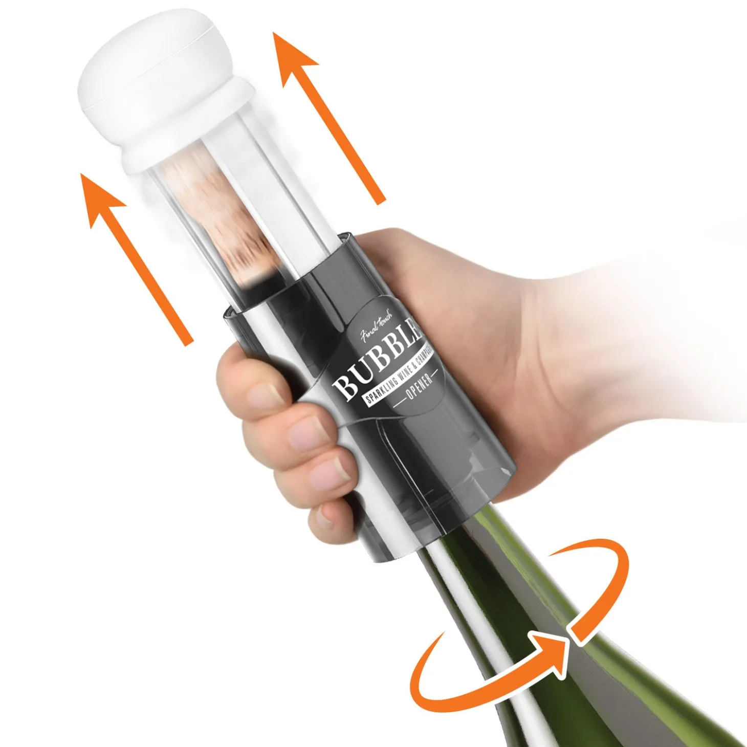 bubbles_sparkling_champag_3.webp Bubbles Sparkling, Champagne, Bubbly Glass Set with Opener - 10 oz (300 ml)