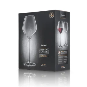 Burgundy Lead-Free Crystal Glasses - Set of 2