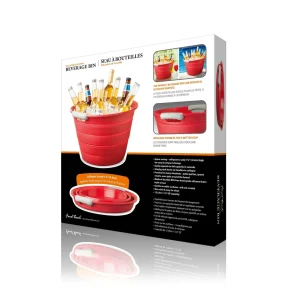 Collapsible Beverage Bin - Red