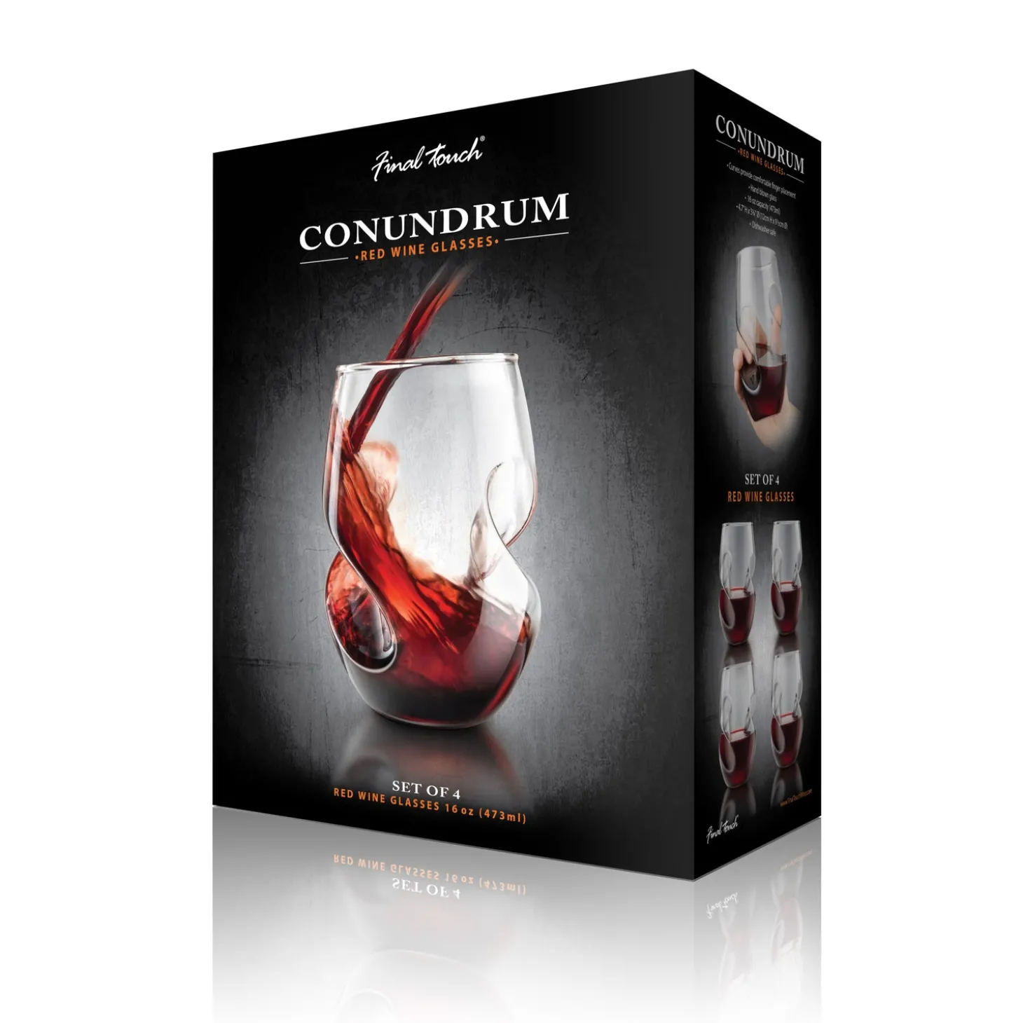 conundrum_red_wine_glasse_5.webp Conundrum Red Wine Glasses - Set of 4 - 16 oz (473ml)