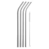 Curved Stainless Steel Straws - Set of 4