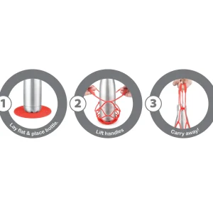 Everyday Up&Away Collapsible Silicone Bottle Bag - Grey