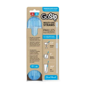 GoSip Glass Reusable Straws - Sky Blue