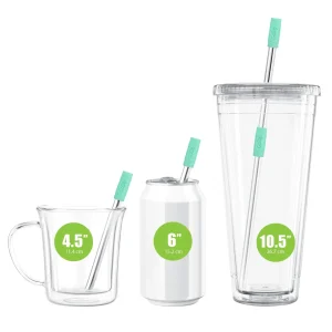 GoSip Stainless Steel Reusable Straws - Grey