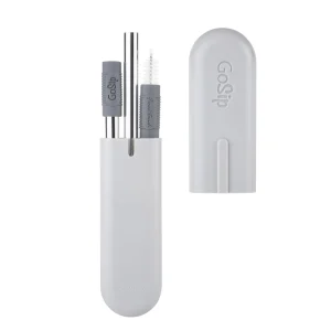 GoSip Stainless Steel Reusable Straws - Grey