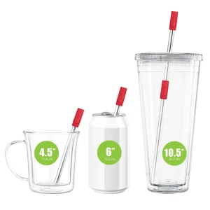 GoSip Stainless Steel Reusable Straws - Grey