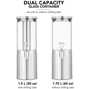 1.5 L Stainless Steel & Glass Beverage Dispenser