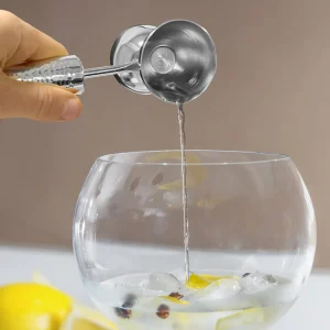 4 Piece Bar Tool Set with Stand - Copper Metal Handles