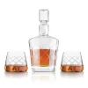 4 Piece Lead-Free Crystal Whiskey Decanter Set