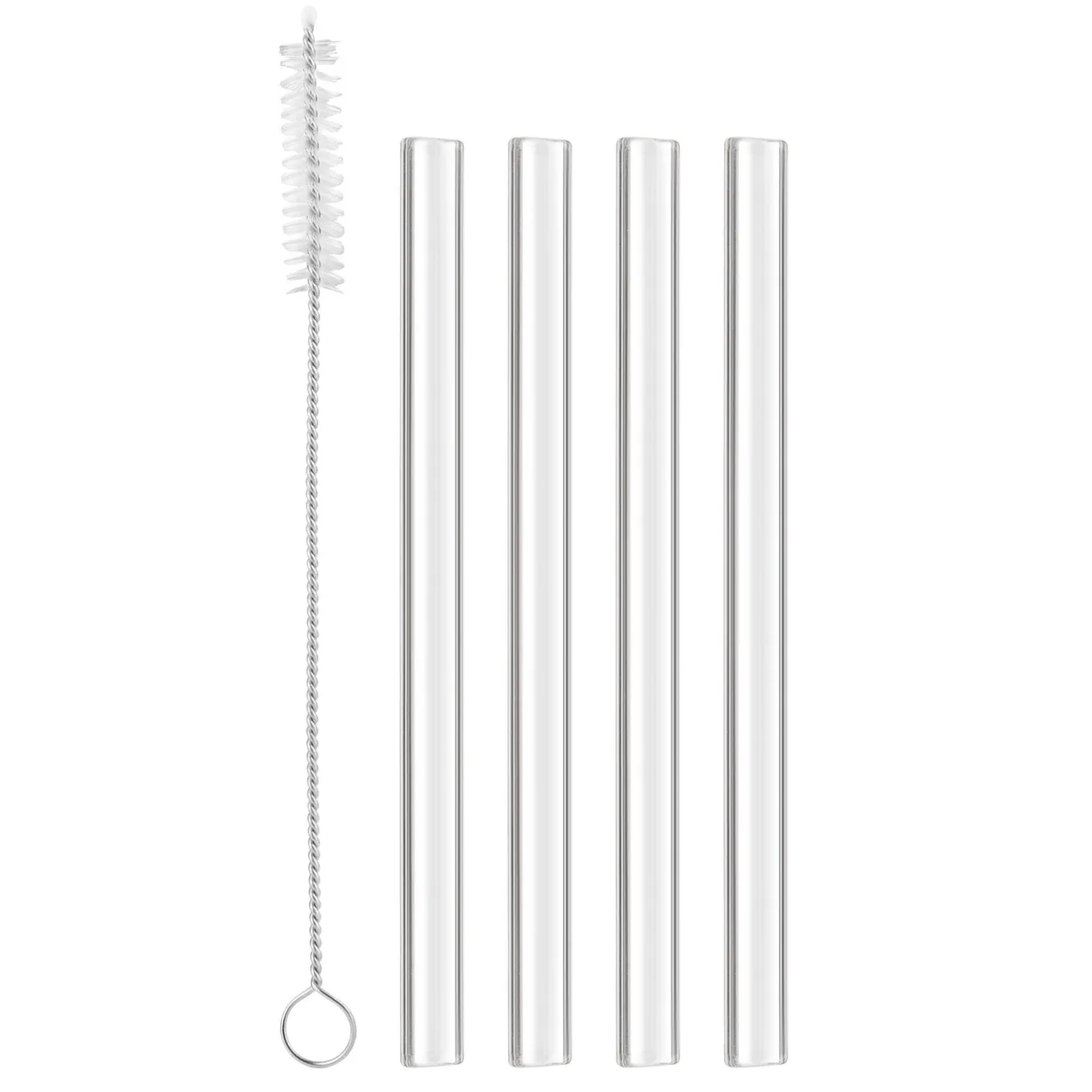 reusable_glass_cocktail_0.webp 4.5" Reusable Glass Cocktail Straws - Set of 4