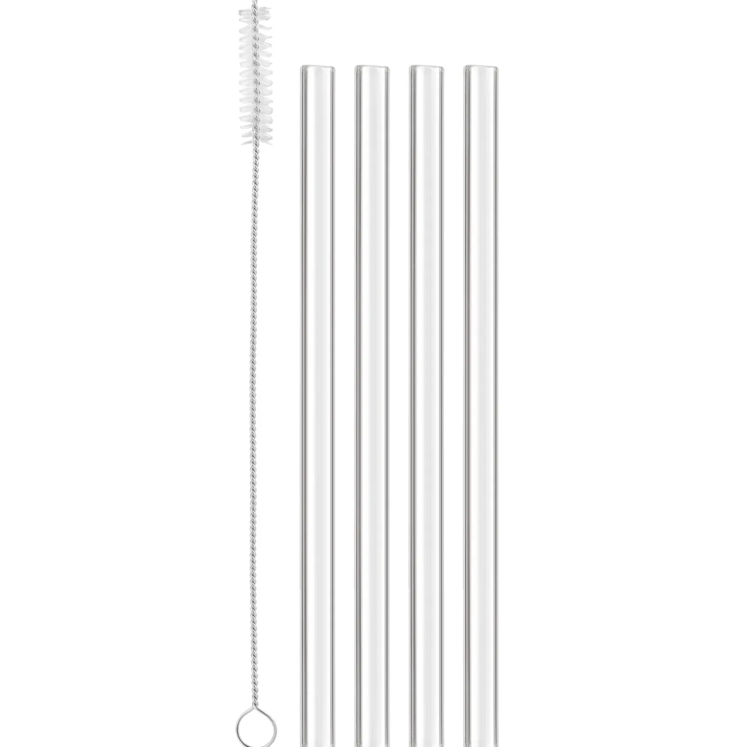 reusable_glass_cocktail_5.webp 4.5" Reusable Glass Cocktail Straws - Set of 4