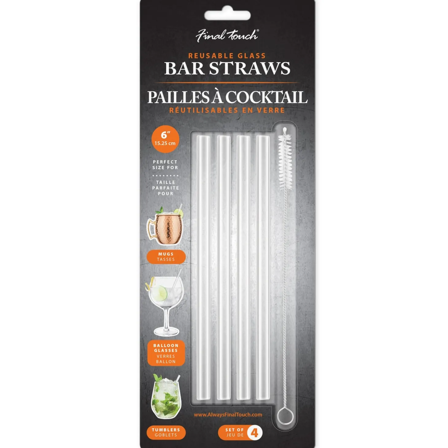 reusable_glass_cocktail_9.webp 4.5" Reusable Glass Cocktail Straws - Set of 4