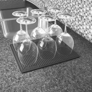 Silicone Glass Drying Mat - Black