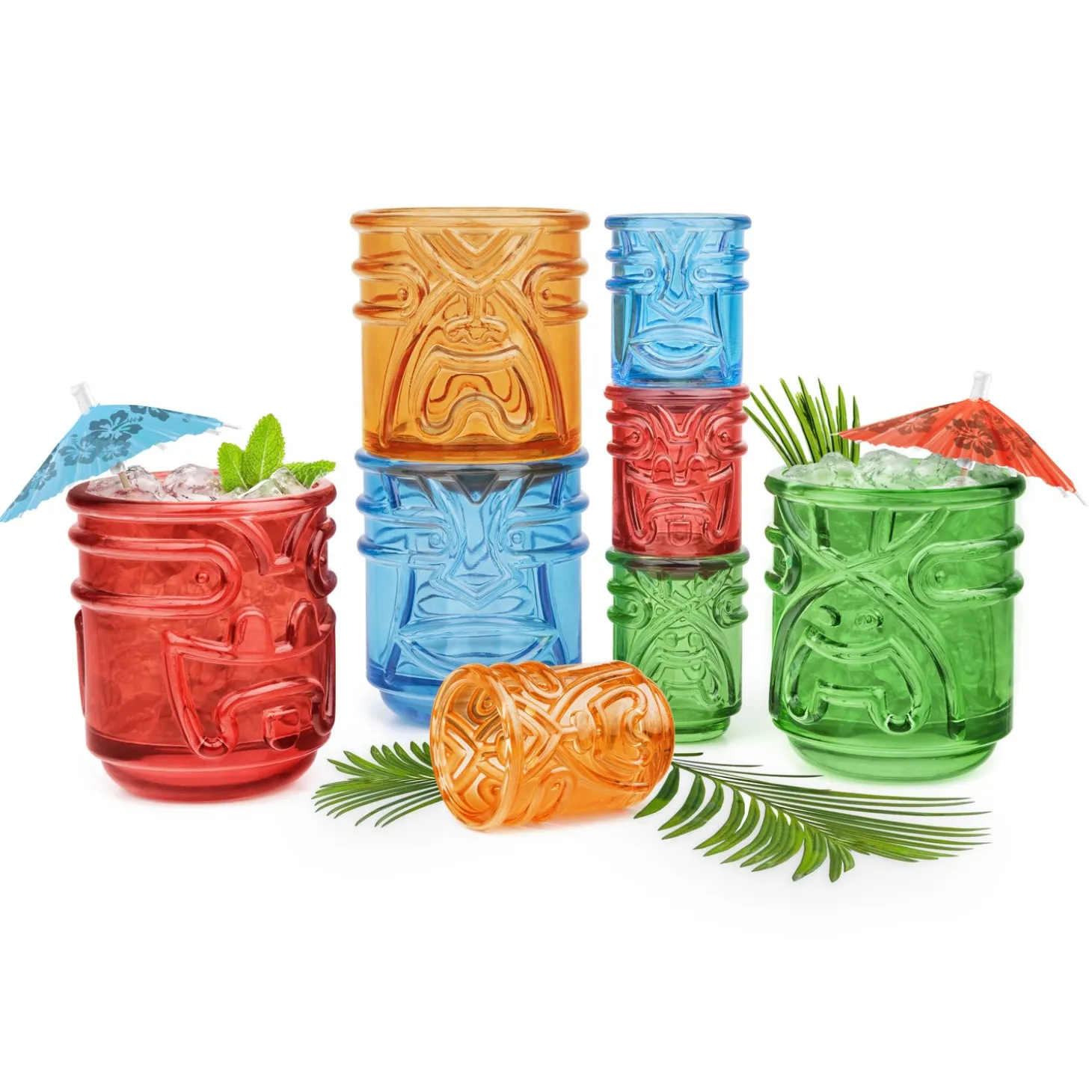 tiki_shot_glasses__clear__12.webp Tiki Shot Glasses - Clear - Set of 4