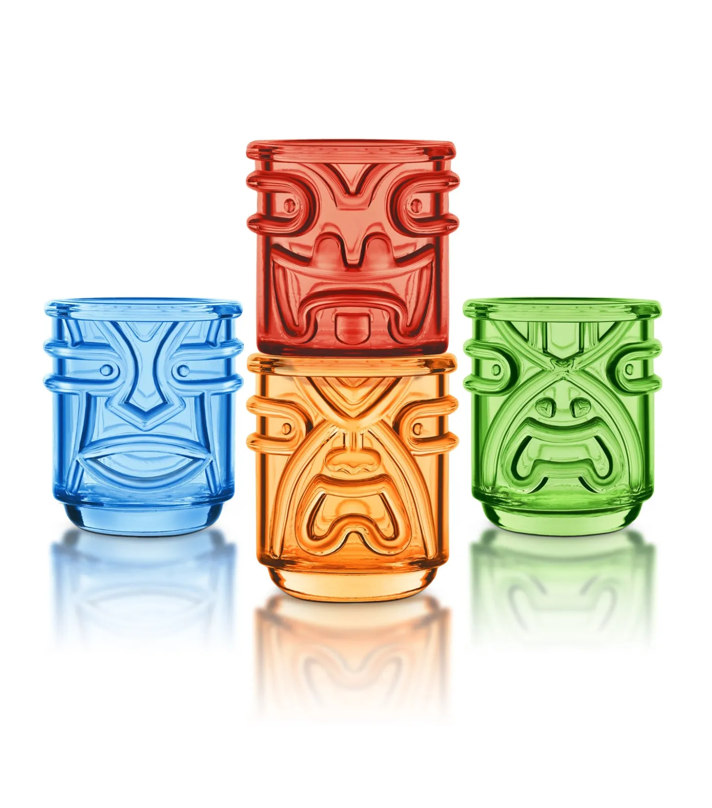 tiki_shot_glasses__clear__4.webp Tiki Shot Glasses - Clear - Set of 4