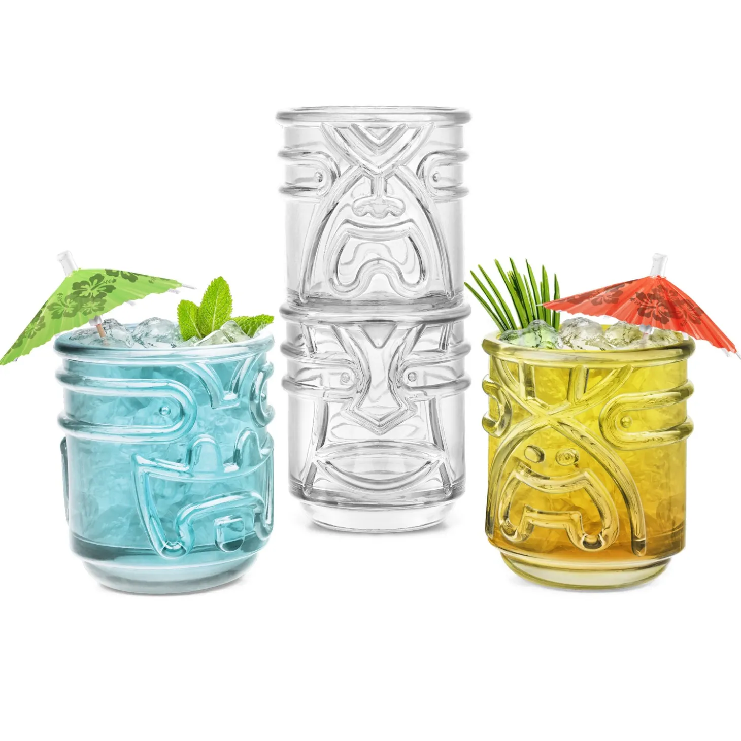 tiki_shot_glasses__clear__7.webp Tiki Shot Glasses - Clear - Set of 4