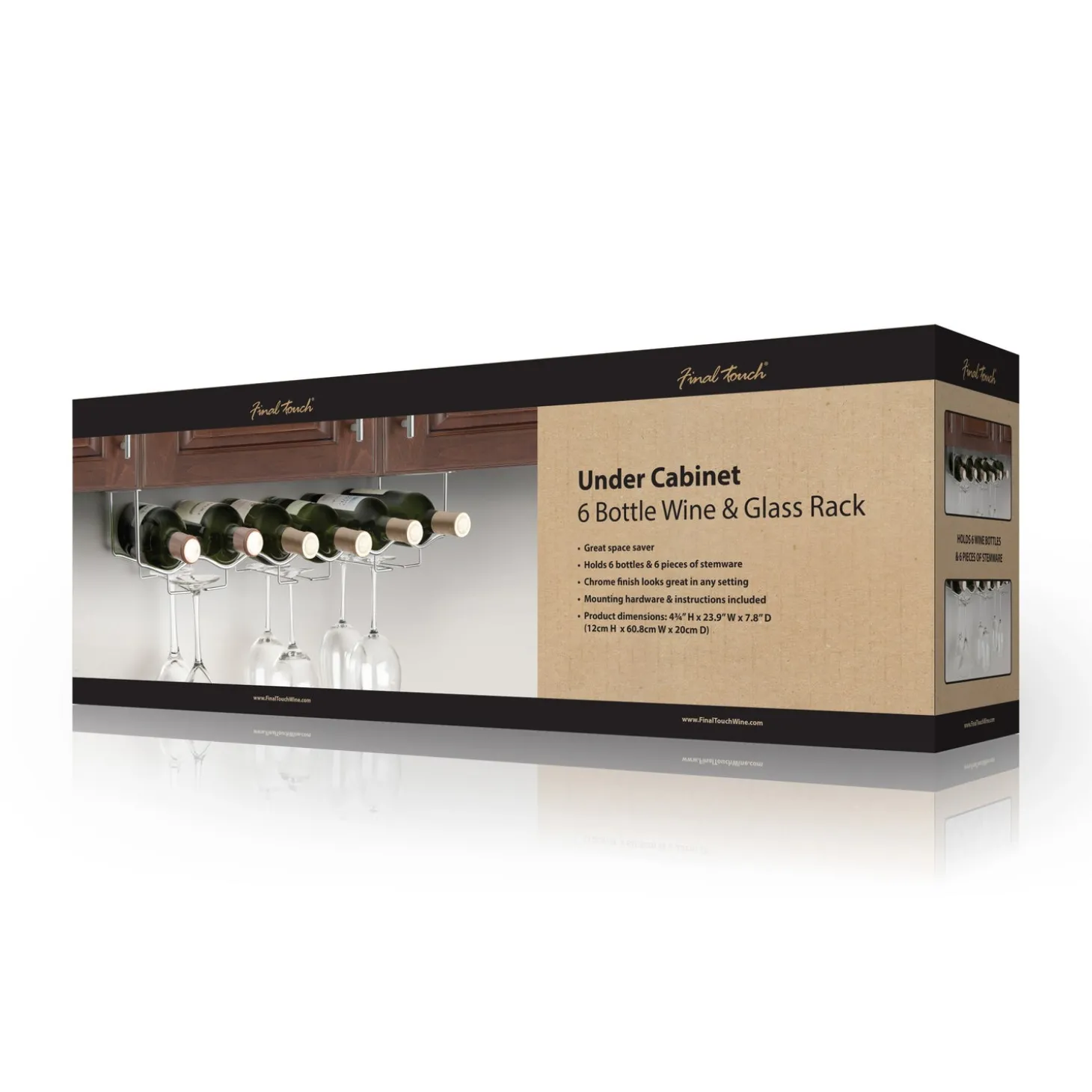 under_cabinet__bottle_win_3.webp Under Cabinet 6 Bottle Wine / Glass Rack