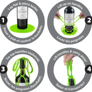 Up&Away Collapsible Silicone Bottle Bag - Grey