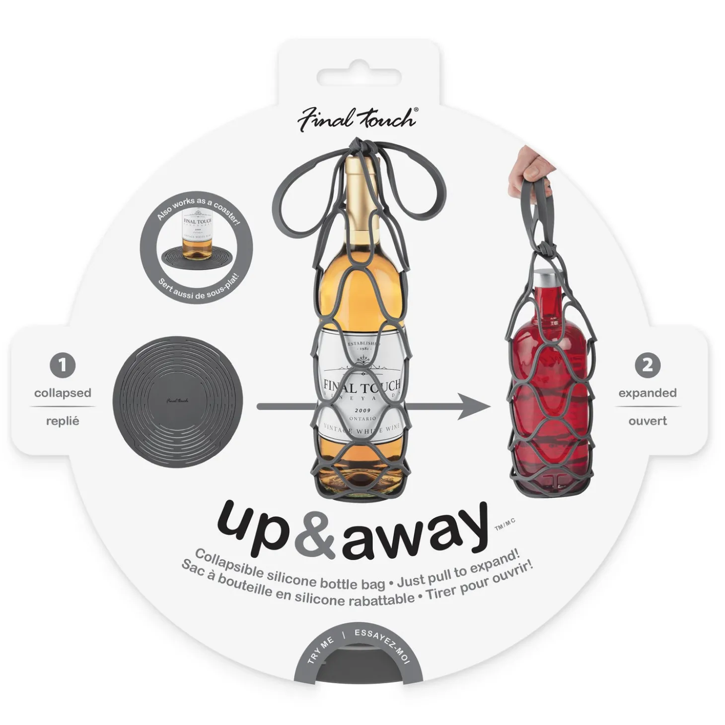 upampaway_collapsible_sil_8.webp Up&Away Collapsible Silicone Bottle Bag - Grey