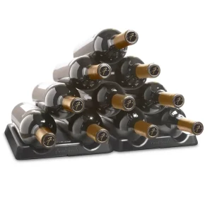 Wine Bottle Stacker - 2 Piece - White